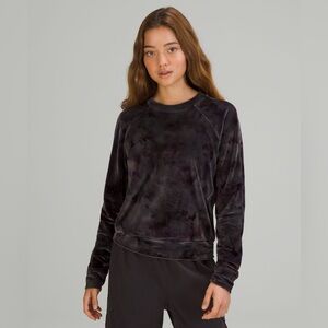 LULULEMON Velour Warm Down Crew | Interstellar Dark Grey Multi | Fits Medium